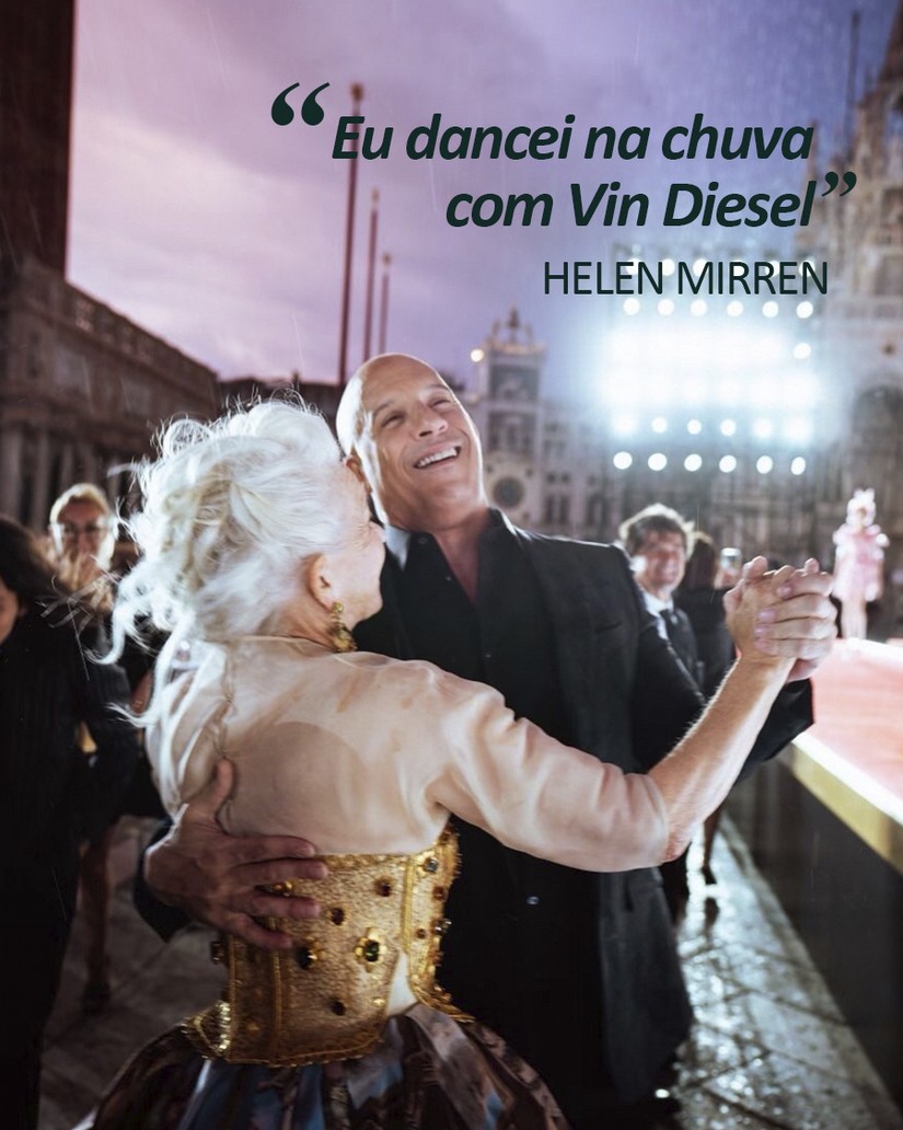 Helen Mirren e Vin Diesel dancando na chuva em Veneza-01